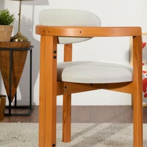 Chaise design écrue - dossier minimaliste (lot de 2) BOMA